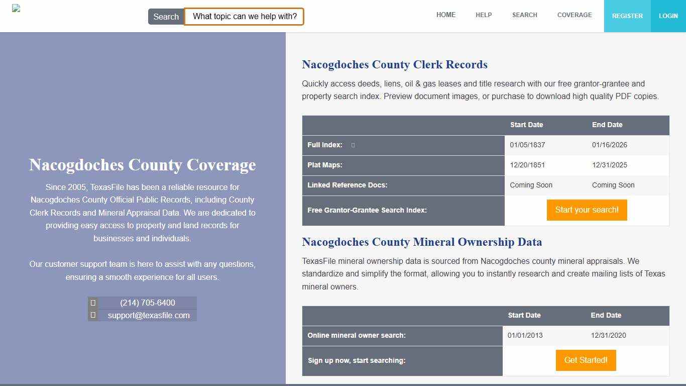 Nacogdoches County Clerk Official Public Records TexasFile
